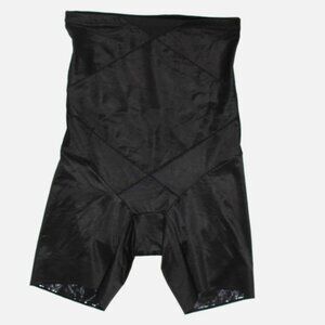 Cupid Black Briefer XL Nylon Spandex Tummy Control Girdle Thigh Shaper